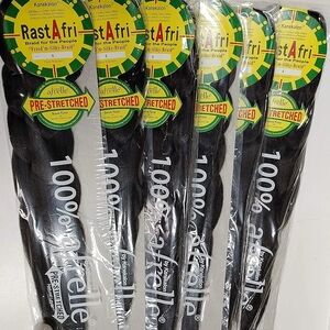 NWT RastAfri Pre-Stretched Hair Braids (Pack Of 6)